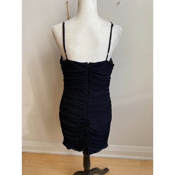 LULUS Bnwot Women Sz Xlarge "Spice Up The Night" Mesh Black Cut Out Dress - Picture 4 of 6